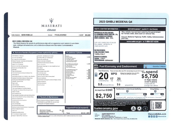 Used 2023 Maserati Ghibli Modena Q4 for sale $58,900 at Alfa Romeo of Westport in Westport CT 06880 25
