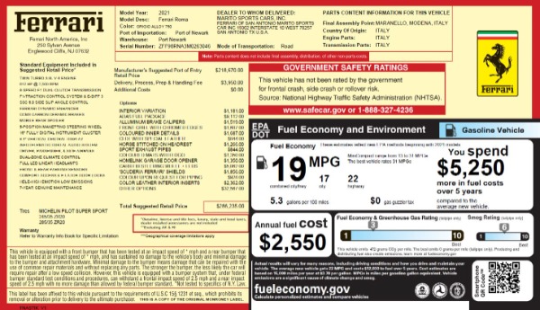 Used 2021 Ferrari Roma for sale $269,900 at Alfa Romeo of Westport in Westport CT 06880 22