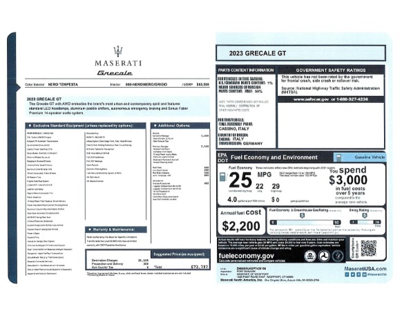 New 2023 Maserati Grecale GT for sale $73,797 at Alfa Romeo of Westport in Westport CT 06880 22