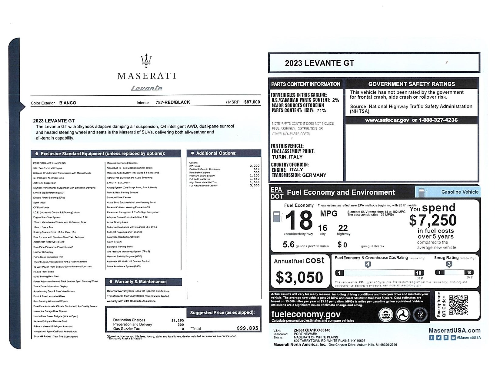 Used 2023 Maserati Levante GT for sale Call for price at Alfa Romeo of Westport in Westport CT 06880 1