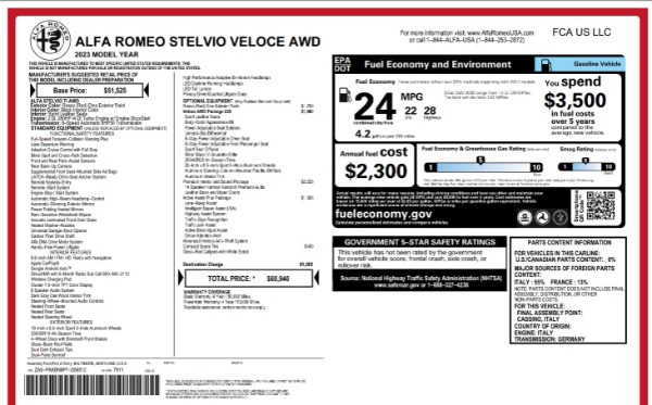 New 2023 Alfa Romeo Stelvio Veloce for sale $60,940 at Alfa Romeo of Westport in Westport CT 06880 26