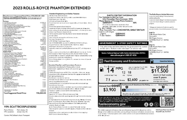 New 2023 Rolls-Royce Phantom EWB for sale Sold at Alfa Romeo of Westport in Westport CT 06880 27