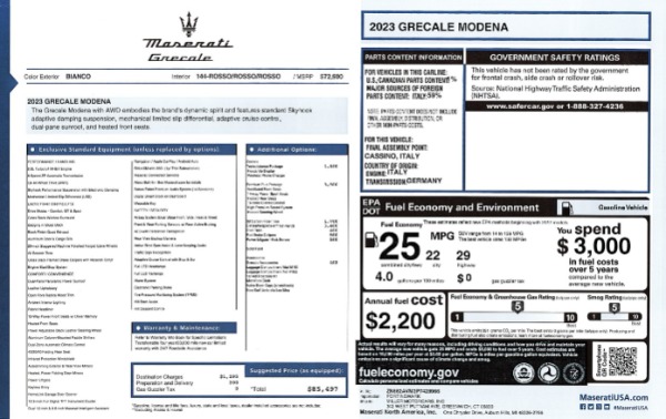 New 2023 Maserati Grecale Modena for sale $85,497 at Alfa Romeo of Westport in Westport CT 06880 23