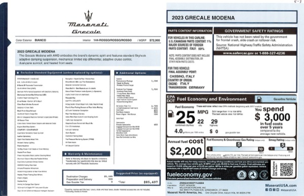 New 2023 Maserati Grecale Modena for sale $85,497 at Alfa Romeo of Westport in Westport CT 06880 23