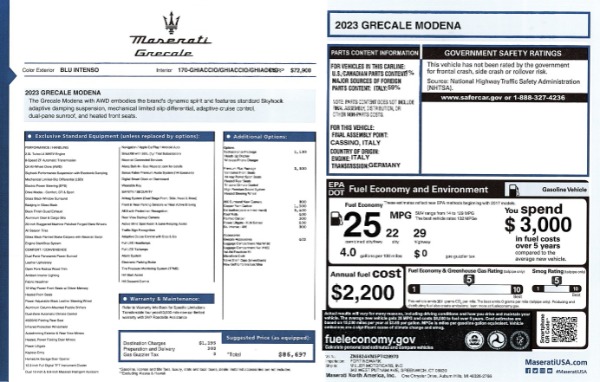 New 2023 Maserati Grecale Modena for sale $86,697 at Alfa Romeo of Westport in Westport CT 06880 24