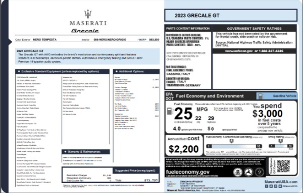 New 2023 Maserati Grecale GT for sale $73,797 at Alfa Romeo of Westport in Westport CT 06880 22