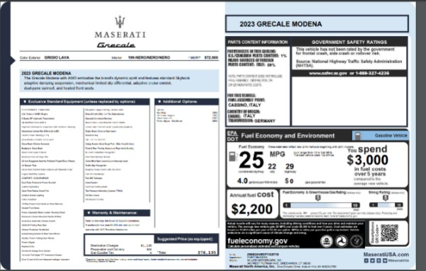 New 2023 Maserati Grecale Modena for sale $76,195 at Alfa Romeo of Westport in Westport CT 06880 21