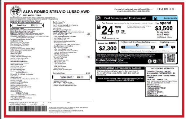 New 2023 Alfa Romeo Stelvio Ti Lusso for sale $59,275 at Alfa Romeo of Westport in Westport CT 06880 25