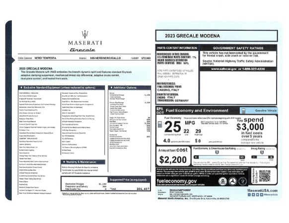 New 2023 Maserati Grecale Modena for sale $86,457 at Alfa Romeo of Westport in Westport CT 06880 24