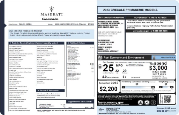 New 2023 Maserati Grecale Modena for sale $90,197 at Alfa Romeo of Westport in Westport CT 06880 24