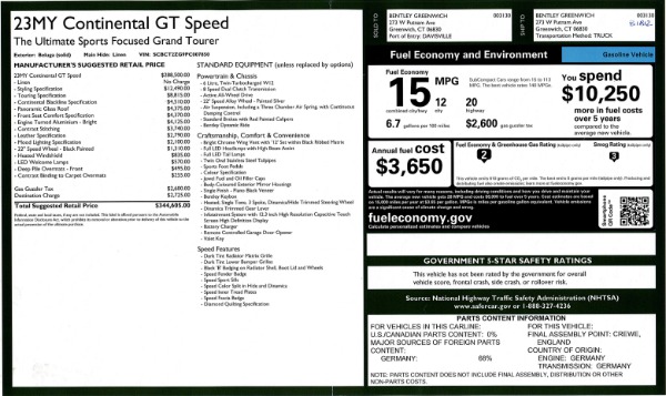 New 2023 Bentley Continental GT Speed for sale $344,605 at Alfa Romeo of Westport in Westport CT 06880 25