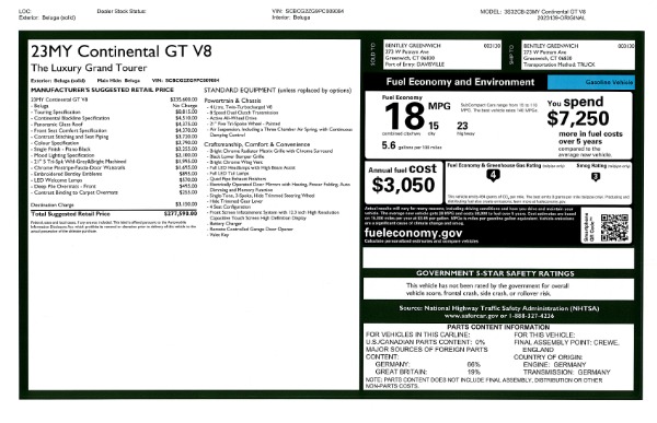 New 2023 Bentley Continental GT V8 for sale $277,590 at Alfa Romeo of Westport in Westport CT 06880 25