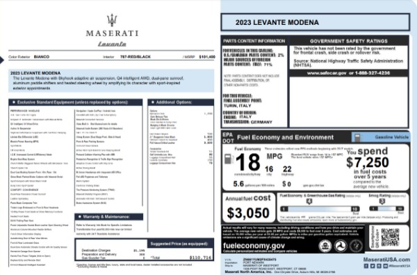 New 2023 Maserati Levante Modena for sale $110,716 at Alfa Romeo of Westport in Westport CT 06880 23