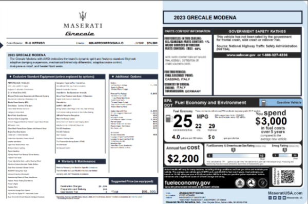 New 2023 Maserati Grecale Modena for sale $76,900 at Alfa Romeo of Westport in Westport CT 06880 23