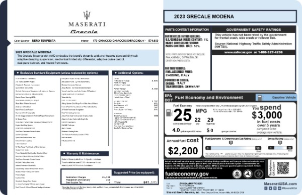 New 2023 Maserati Grecale Modena for sale $85,101 at Alfa Romeo of Westport in Westport CT 06880 22