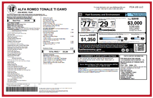New 2024 Alfa Romeo Tonale Ti for sale $53,290 at Alfa Romeo of Westport in Westport CT 06880 27