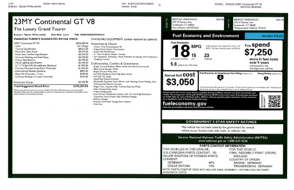 New 2023 Bentley Continental GT V8 for sale $270,225 at Alfa Romeo of Westport in Westport CT 06880 26