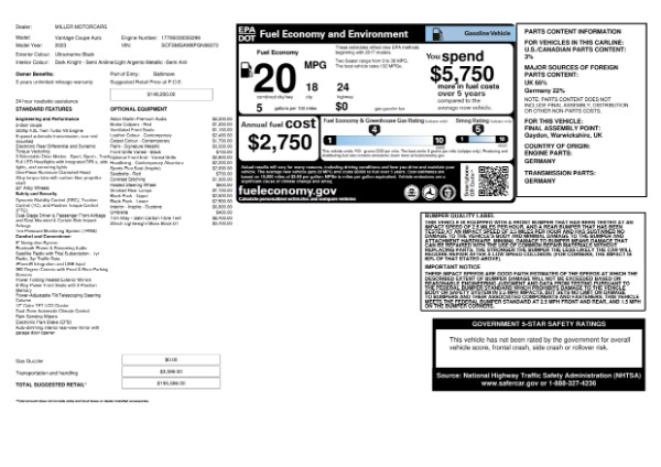 Used 2023 Aston Martin Vantage V8 for sale Sold at Alfa Romeo of Westport in Westport CT 06880 21