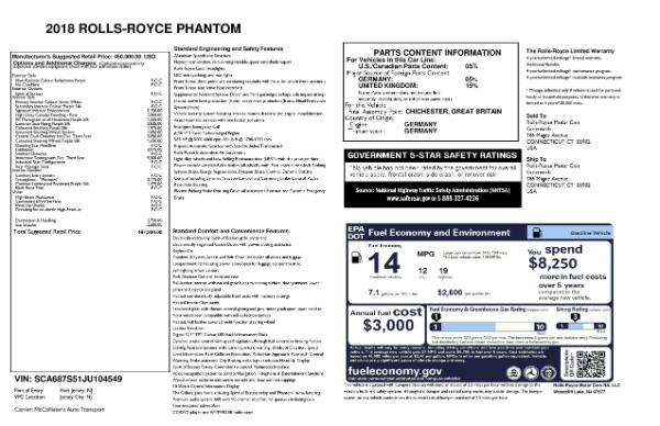 Used 2018 Rolls-Royce Phantom for sale $339,895 at Alfa Romeo of Westport in Westport CT 06880 22