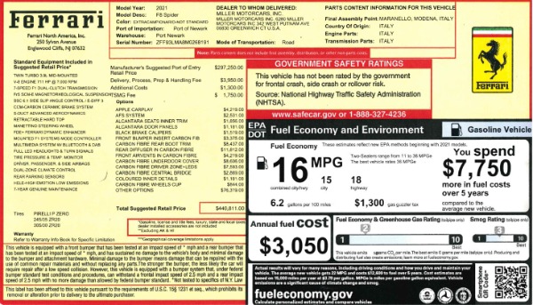 Used 2021 Ferrari F8 Spider for sale Sold at Alfa Romeo of Westport in Westport CT 06880 2