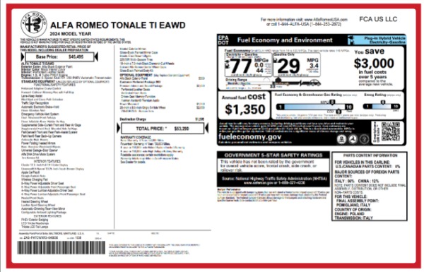New 2024 Alfa Romeo Tonale Ti for sale Sold at Alfa Romeo of Westport in Westport CT 06880 27