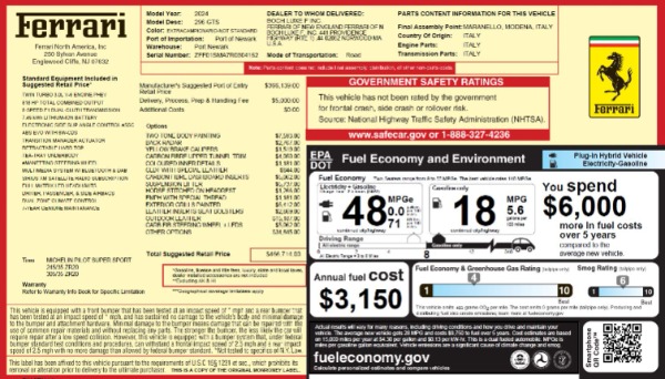 Used 2024 Ferrari 296 GTS for sale Sold at Alfa Romeo of Westport in Westport CT 06880 2