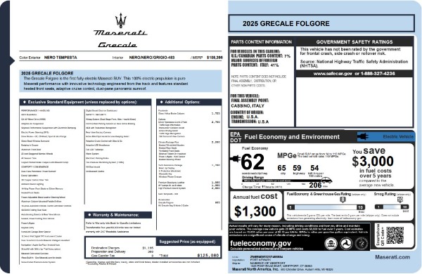 New 2025 Maserati Grecale Folgore - Fully Electric Vehicle for sale Sold at Alfa Romeo of Westport in Westport CT 06880 25