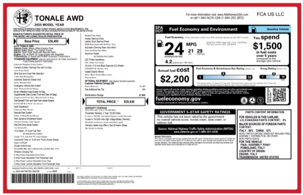 New 2025 Alfa Romeo Tonale for sale Sold at Alfa Romeo of Westport in Westport CT 06880 25