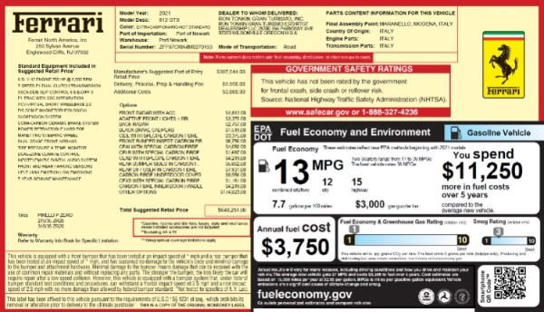 Used 2021 Ferrari 812 GTS for sale Sold at Alfa Romeo of Westport in Westport CT 06880 2