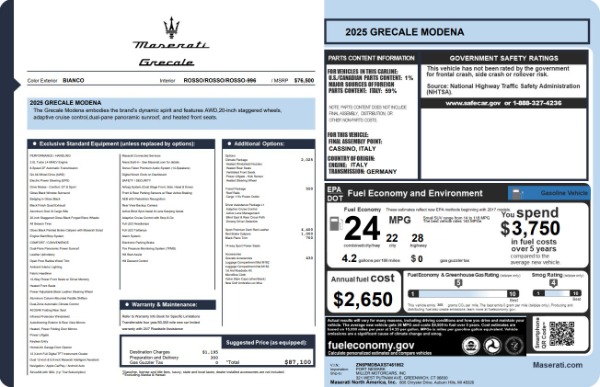 New 2025 Maserati Grecale Modena for sale Sold at Alfa Romeo of Westport in Westport CT 06880 18