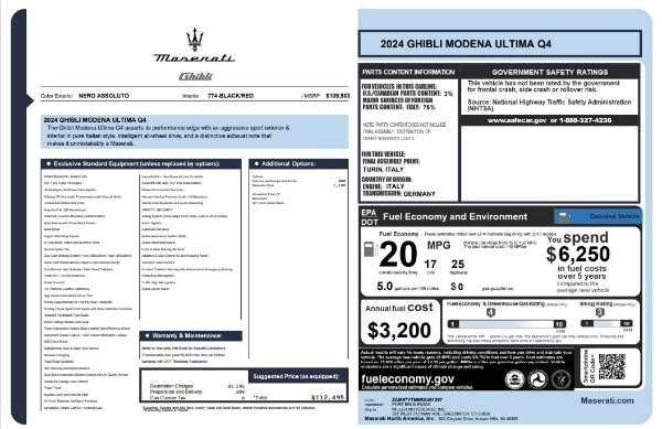 New 2024 Maserati Ghibli Modena Ultima Q4 for sale Sold at Alfa Romeo of Westport in Westport CT 06880 25