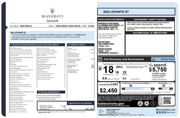 Used 2022 Maserati Levante GT for sale Sold at Alfa Romeo of Westport in Westport CT 06880 26