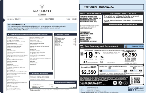 Used 2022 Maserati Ghibli Modena Q4 for sale $37,900 at Alfa Romeo of Westport in Westport CT 06880 22