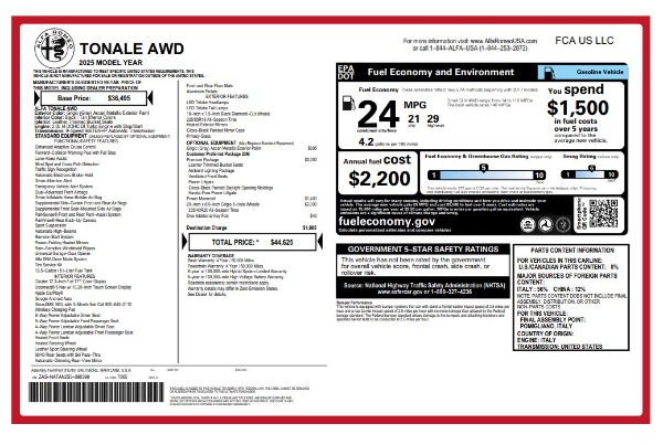 New 2025 Alfa Romeo Tonale for sale Sold at Alfa Romeo of Westport in Westport CT 06880 25