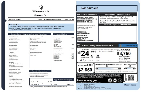 New 2025 Maserati Grecale for sale $81,910 at Alfa Romeo of Westport in Westport CT 06880 25