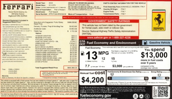 Used 2023 Ferrari 812 GTS for sale Sold at Alfa Romeo of Westport in Westport CT 06880 2