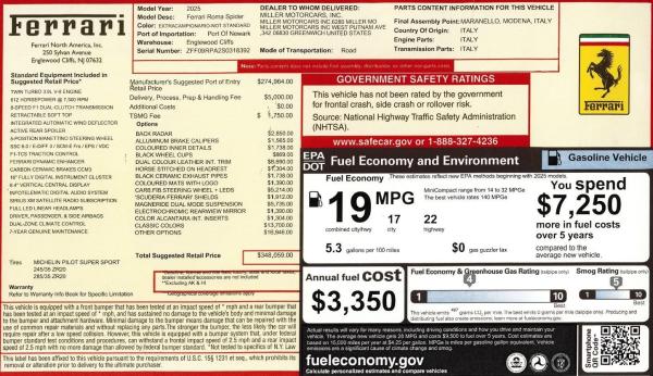 Used 2025 Ferrari Roma Spider for sale $324,900 at Alfa Romeo of Westport in Westport CT 06880 2