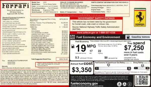 Used 2025 Ferrari Roma Spider for sale $349,900 at Alfa Romeo of Westport in Westport CT 06880 2