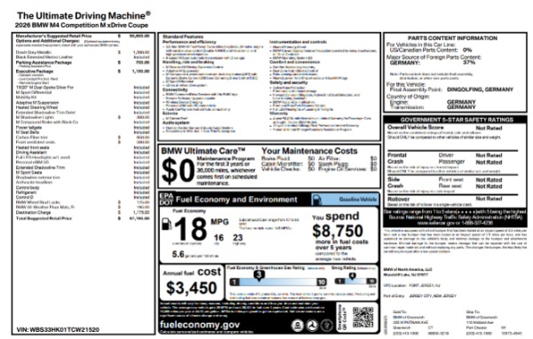 Used 2026 BMW M4 Competition xDrive for sale Sold at Alfa Romeo of Westport in Westport CT 06880 2