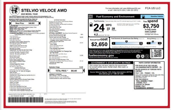 New 2025 Alfa Romeo Stelvio Veloce for sale Sold at Alfa Romeo of Westport in Westport CT 06880 26
