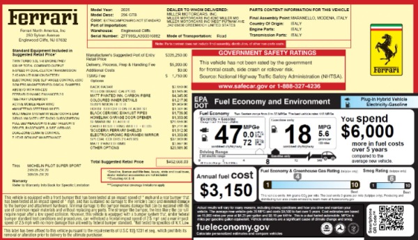 Used 2025 Ferrari 296 GTB for sale Sold at Alfa Romeo of Westport in Westport CT 06880 2