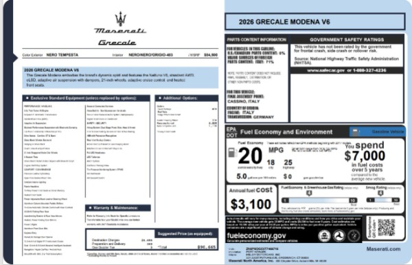 Used 2026 Maserati Grecale Modena V6 for sale $79,881 at Alfa Romeo of Westport in Westport CT 06880 25