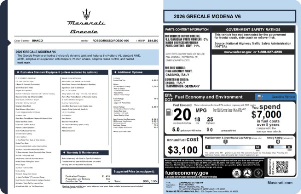 New 2026 Maserati Grecale Modena for sale $99,195 at Alfa Romeo of Westport in Westport CT 06880 25