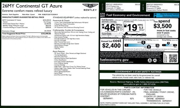 Used 2026 Bentley Continental GT Azure for sale $352,090 at Alfa Romeo of Westport in Westport CT 06880 27