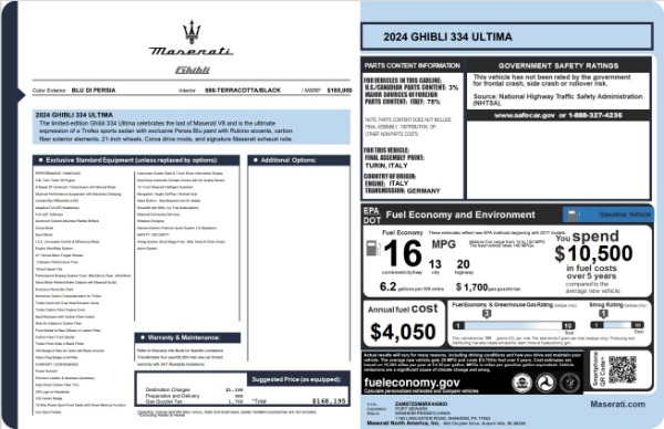 Used 2024 Maserati Ghibli 334 Ultima for sale Sold at Alfa Romeo of Westport in Westport CT 06880 26