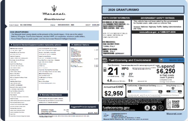 New 2026 Maserati GranTurismo for sale $160,545 at Alfa Romeo of Westport in Westport CT 06880 25