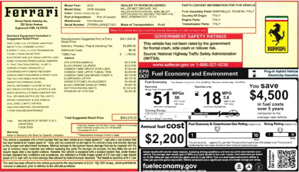 Used 2022 Ferrari SF90 Stradale for sale $445,900 at Alfa Romeo of Westport in Westport CT 06880 2