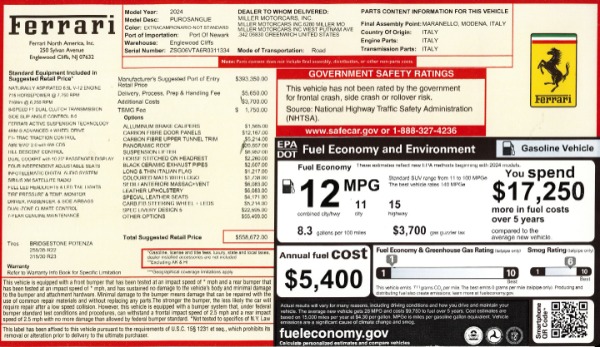 Used 2024 Ferrari Purosangue for sale $539,900 at Alfa Romeo of Westport in Westport CT 06880 2