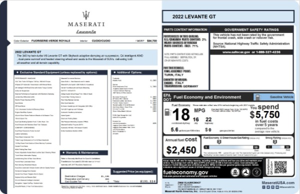 Used 2022 Maserati Levante GT for sale $42,900 at Alfa Romeo of Westport in Westport CT 06880 24