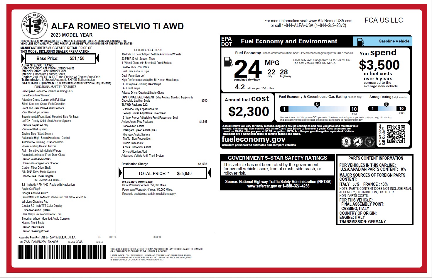 Used 2023 Alfa Romeo Stelvio Ti for sale Call for price at Alfa Romeo of Westport in Westport CT 06880 1